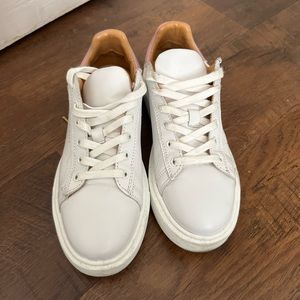 ALOHAS White and Pink Sneakers